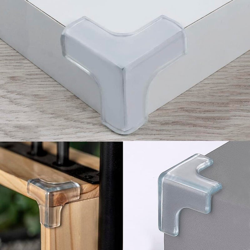 Freeboot Silicon Corner Protectors Safety Corner Protectors for Baby Transparent Corner Protectors for Covering Sharp Furniture and Table Corners (4) - Image 5