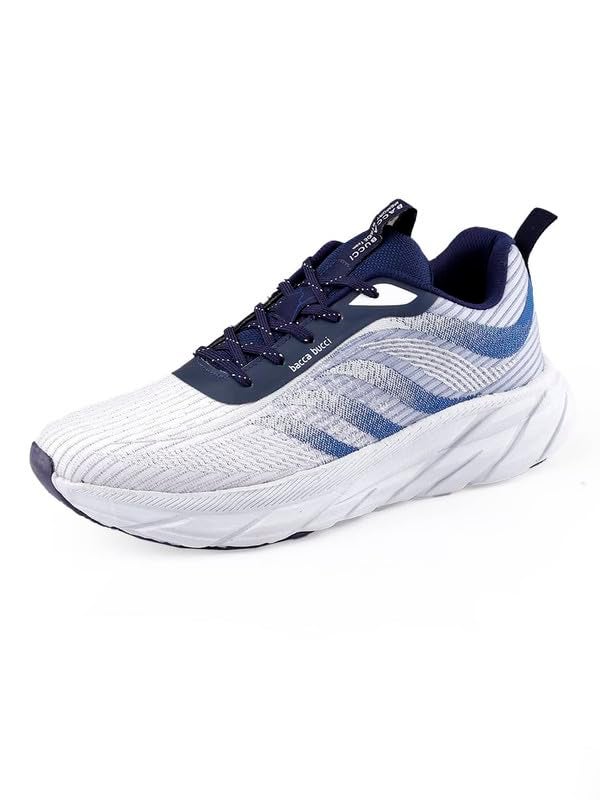 Bacca Bucci Men's Apex Athletic Running Shoes - Ultra-Lightweight, Breathable Knit Upper with Memory Stride Insocks Blue UK 9 - Image 1