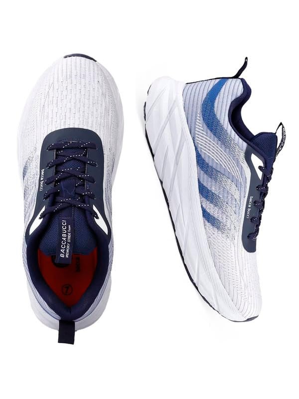 Bacca Bucci Men's Apex Athletic Running Shoes - Ultra-Lightweight, Breathable Knit Upper with Memory Stride Insocks Blue UK 9 - Image 5