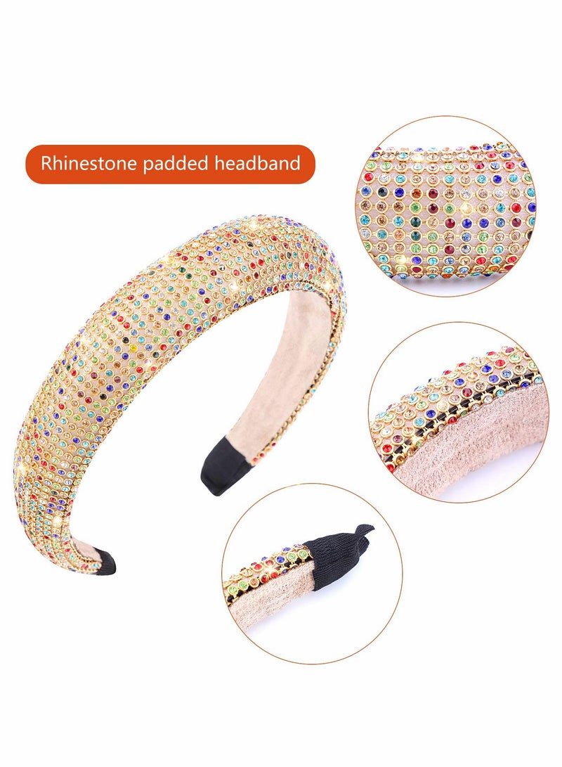 Barakah 2 Pcs Rhinestone Headbands Glitter Headbands - Image 3