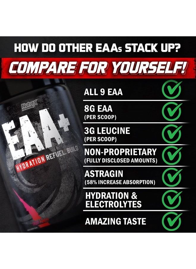 Nutrex Research EAA Hydration EAAs + BCAAs Powder Muscle Recovery Apple Pear 30 Servings  - Image 5