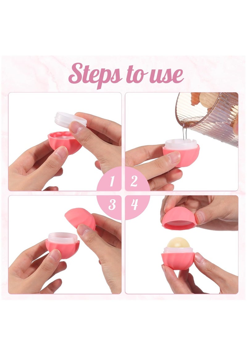 SYOSI 0.24oz/7g Empty Lip Balm Sphere Containers, Set of 8 Screw Cap Lipstick Tubes/Chapstick Tubes/Chapstick Holder/Refillable Lipstick Balm Tubes for Lip Gloss - Image 5