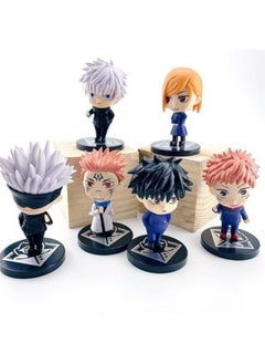 Trunkin Trunkin Jujutsu Kaisen Rubber Action Figures | (Set Ac) 6 Pcs Set 8-10 cms Itadori Yuji Fushiguro Megumi Kugisaki Nobara Gojo Satoru Ryomen Sukuna | Multicolor  - Image 1