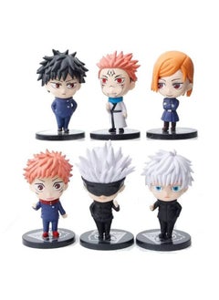 Trunkin Trunkin Jujutsu Kaisen Rubber Action Figures | (Set Ac) 6 Pcs Set 8-10 cms Itadori Yuji Fushiguro Megumi Kugisaki Nobara Gojo Satoru Ryomen Sukuna | Multicolor  - Image 2
