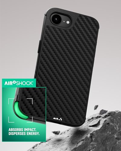 Mous for iPhone 16e Case 2025 MagSafe Compatible Limitless 60 Aramid Carbon Fibre Protective Shockproof Phone Cover - Image 3