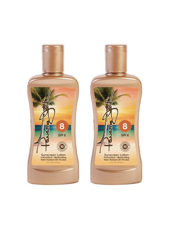 panama jack Sunscreen Tanning Lotion Spf 8, Paba, Paraben, Gluten & Cruelty Free, Antioxidant Moisturizing Formula, 6 Fl Oz (Pack Of 2) - Image 1