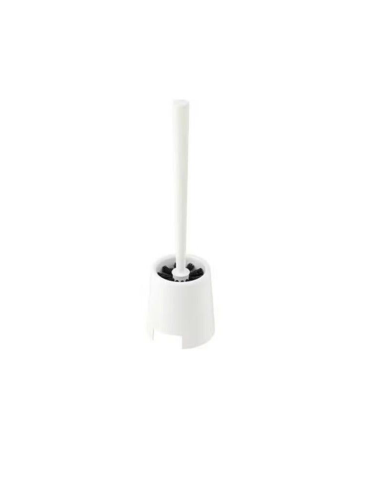 Toilet brush with holder, white - Image 1
