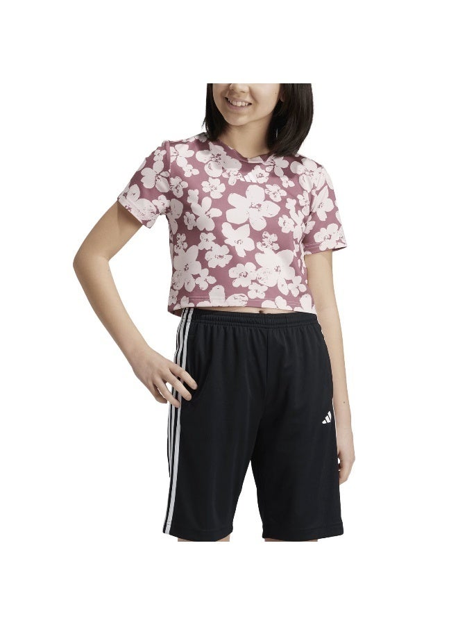 adidas Originals Jg Tr-Es Pri T Red Training T-Shirts 5-6Y - Image 4