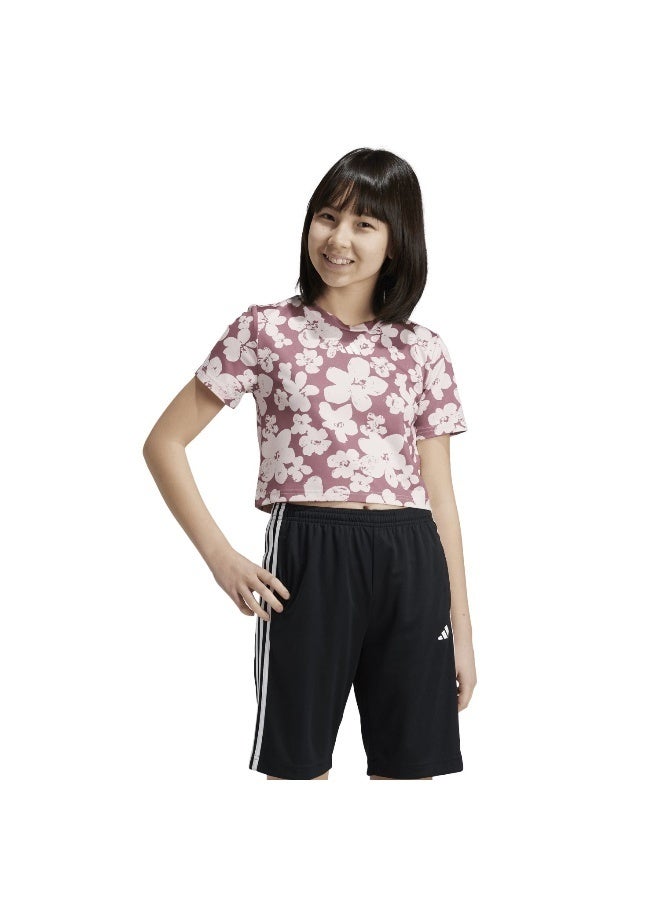 adidas Originals Jg Tr-Es Pri T Red Training T-Shirts 5-6Y - Image 3