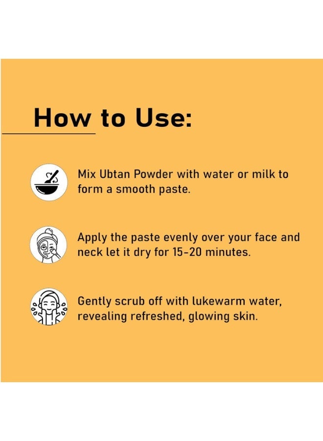 mi nature Ubtan Face and Body Pack | Turmeric, Barley, Chickpeas , Neem, sandalwood, Mogra flower, Saffron and Rose Petal | Remove Acne | Pure & Natural Traditional skincare |1 Stop Solution 227g (Pack of 3) - Image 2