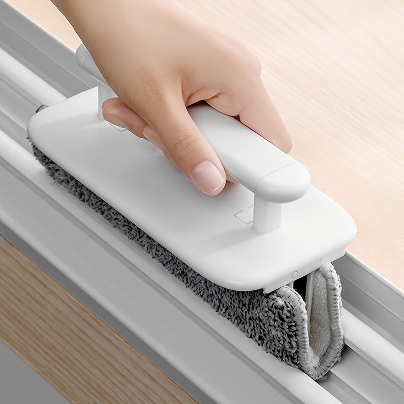 PETO 4pcs Detachable Window Groove Cleaning Brush - Ideal for Living Room, Plastic Material, No Power Required - Image 1