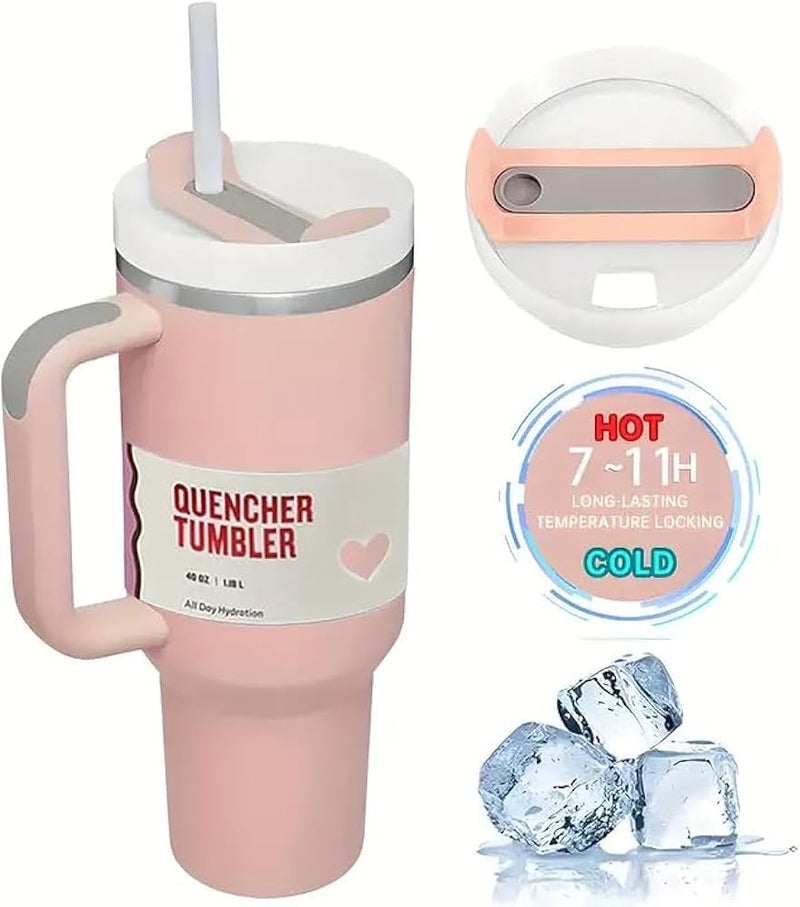 بي بي أيه كوب عزل حراري من الفولاذ المقاوم للصدأ Quencher H2.0 FlowState، سعة 40 أونصة، مزود بغطاء وقشة - Image 1