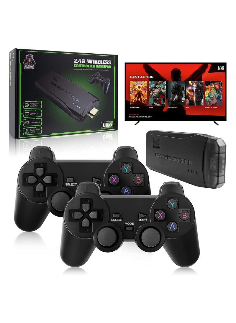Generic Integrated retro 4K game console with dual 2.4G wireless controllers, plug-and-play video game stick, built-in 3,500 games, 9 classic emulators, high-definition HDMI output for TV  - Image 1