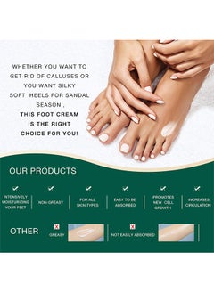ISSUWEN Urea Cream 42% And Salicylic Acid 2%, Foot Cream For Dry Cracked Heels Knees Elbows Hands Repair Treatment, Foot Moisturizer Corn Callus Dead Skin Remover Toenail Softener For Foot Care  - Image 4