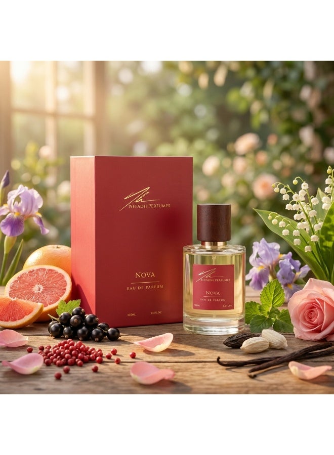 نفاذ للعطور نوفا 100 مل – عطر زهري فاكهي طويل الثبات للجنسين – صناعة إسبانية - Image 1