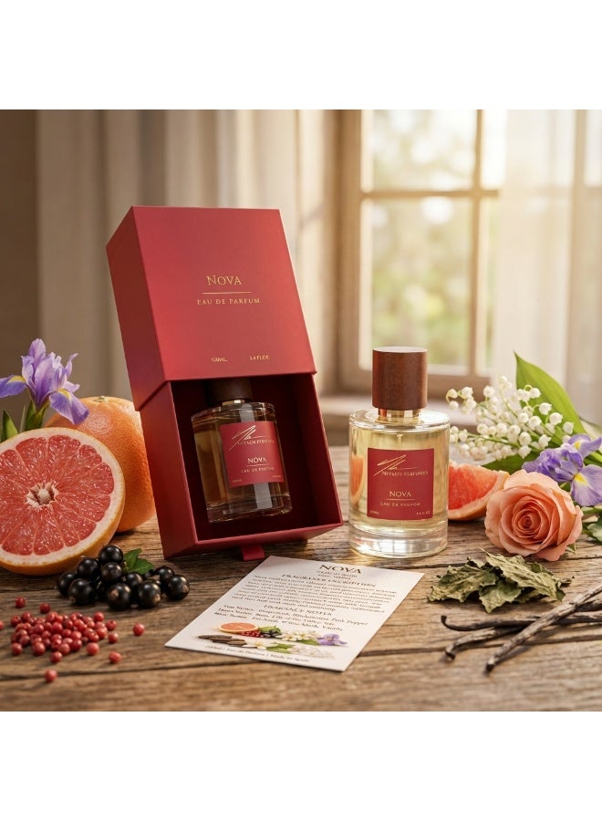 نفاذ للعطور نوفا 100 مل – عطر زهري فاكهي طويل الثبات للجنسين – صناعة إسبانية - Image 2