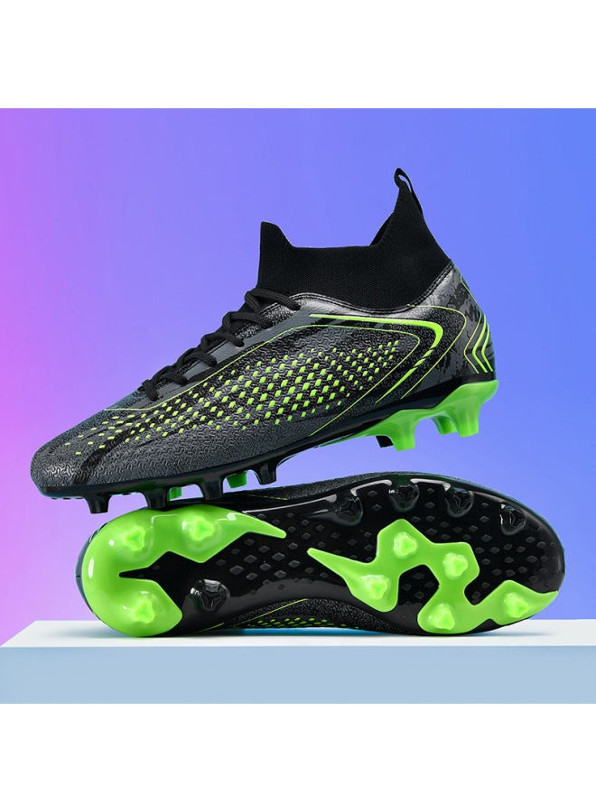5505 Long Nails Black Generation High-top Football Shoes Men's Autumn Spike Broken Nails Students Children Boys Professional Training