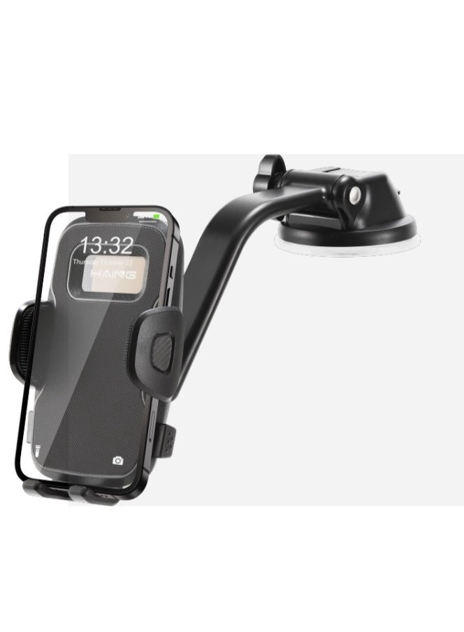 Haing 2 IN 1 Car Phone Holder Multi-Function Phone Stand for Dashboard / Windshield / Vent - Image 2