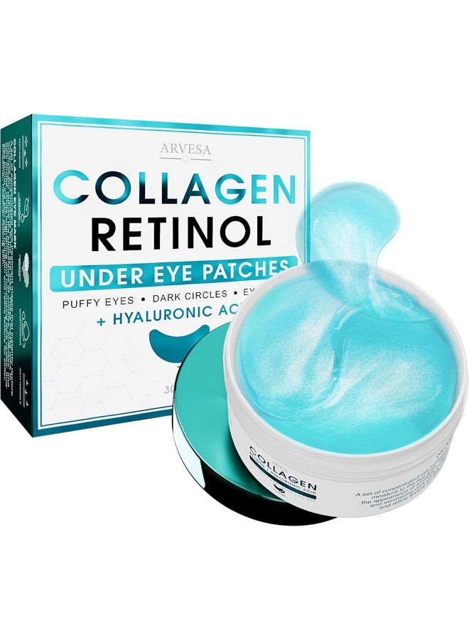 Arvesa Under Eye Patches For Puffy Eyes And Dark Circles - Retinol Collagen Under Eye Masks - Reduce Wrinkles & Bags - Skin Treatment Pads - Anti Aging Moisturizer Mask For Women Gift - 60 Eye Gel Pads - Image 1