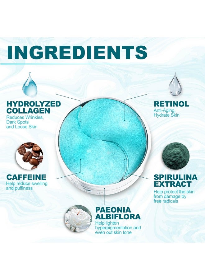 Arvesa Under Eye Patches For Puffy Eyes And Dark Circles - Retinol Collagen Under Eye Masks - Reduce Wrinkles & Bags - Skin Treatment Pads - Anti Aging Moisturizer Mask For Women Gift - 60 Eye Gel Pads - Image 3