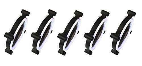 APEVIA 512L-CWH 120mm Silent Dual Rings White LED Fan with 32 x LEDs & 8 x Anti-Vibration Rubber Pads (5 Pk) - Image 2