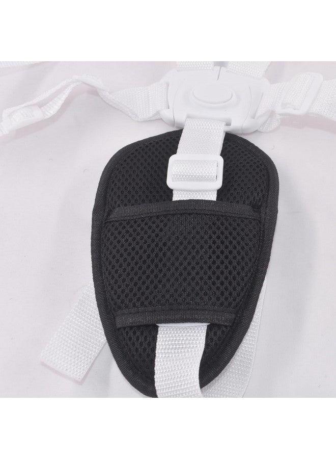 Dogxiong 2 Pack Baby Stroller Crotch Pads, Car Seat Stroller Strap Pads, Baby Stroller Seatbelt Crotch Cushion, Car Seat Pushchair Seat Belt Crotch Covers for Kids (Black) - Image 3