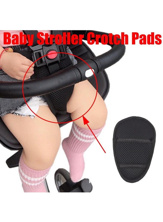 Dogxiong 2 Pack Baby Stroller Crotch Pads, Car Seat Stroller Strap Pads, Baby Stroller Seatbelt Crotch Cushion, Car Seat Pushchair Seat Belt Crotch Covers for Kids (Black) - Image 4