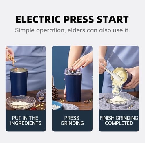 PRIME HEVEN Stainless Steel Spice Grinder Mini Masala Coffee Grinder Compact Electric Mixer for Kitchen HighSpeed Durable EasytoUse Grinding Machine for Spices Herbs Dry Ingredients - Image 3