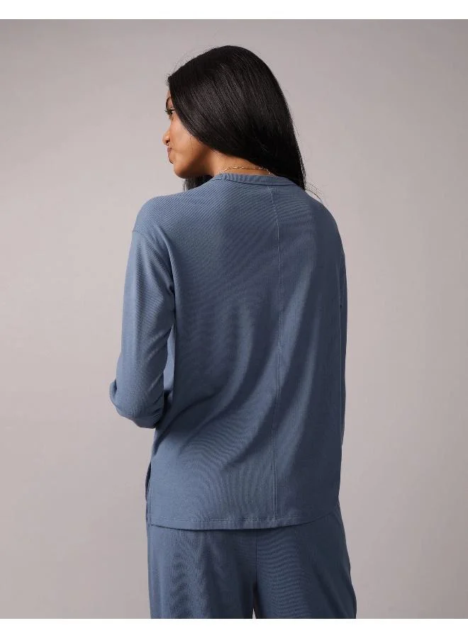 American Eagle AE Plush Long-Sleeve T-Shirt