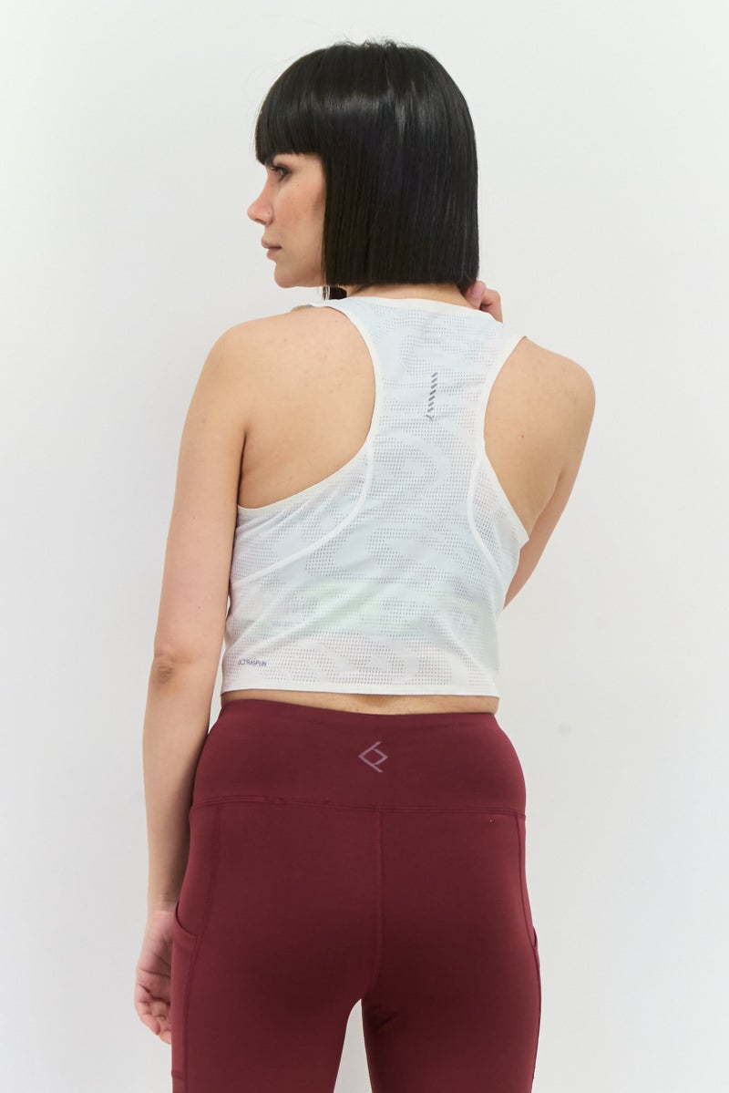 PUMA Women Sportswear Fit Sleeveless Outdoor Tank Top, White - Image 3