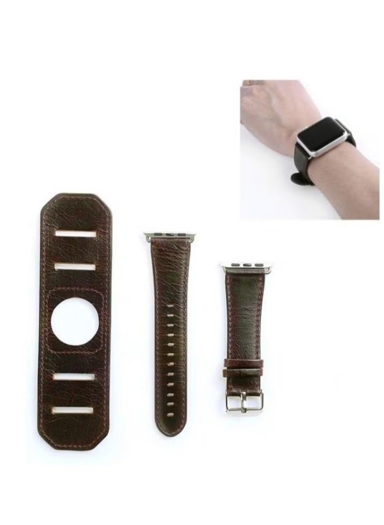 vesus Replacement Strap For Apple Watch Series Dark Brown