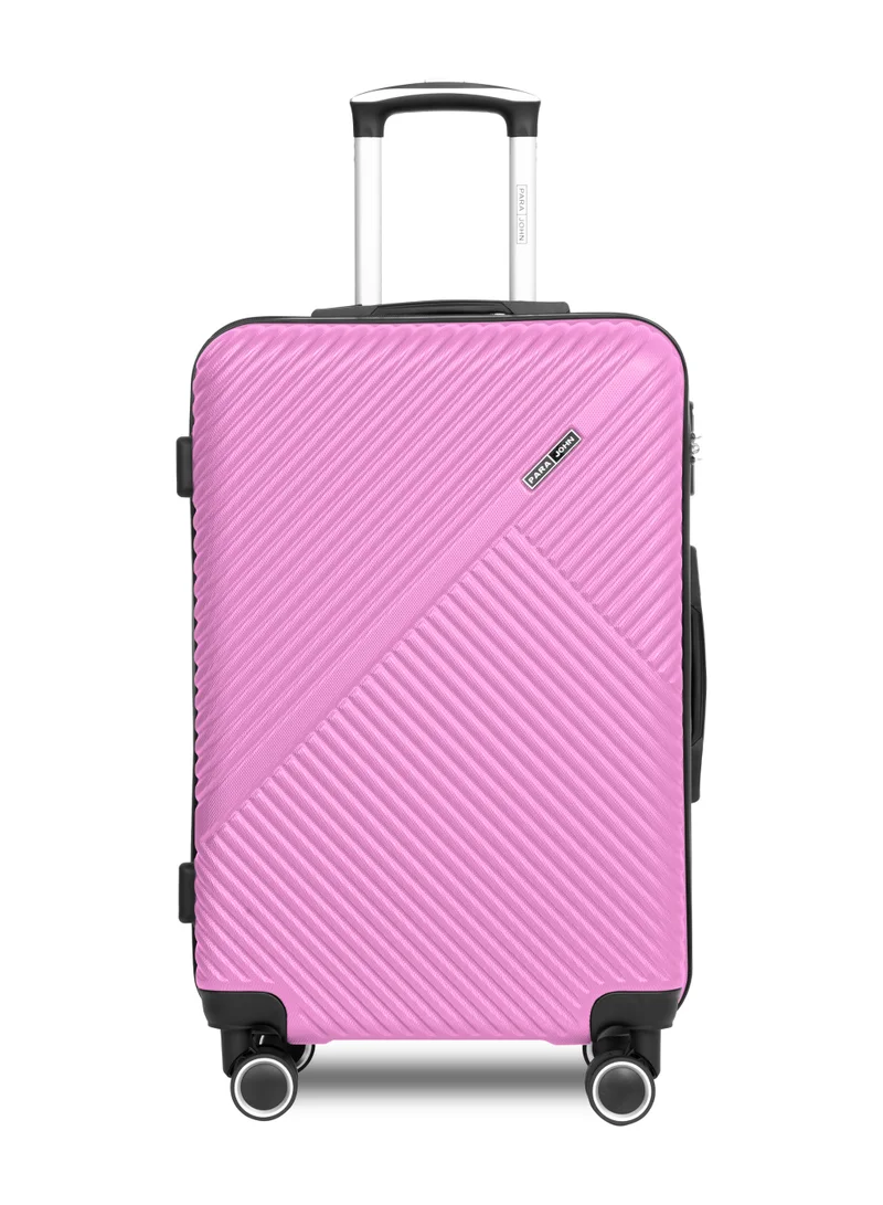 PARAJOHN Aurora 20 Inch Cabin Size Carry-On Luggage – 10kg Lightweight ABS Hard Shell Trolley Bag with 4 Wheel Spinner & Combination Lock, Pink