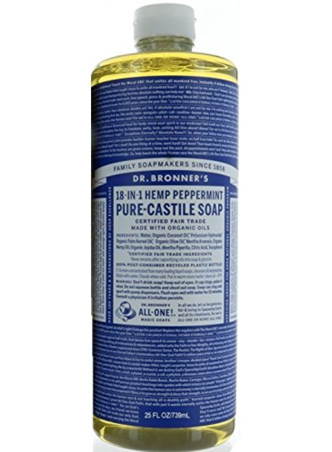 Dr. Bronner's زيت قشتالة نقي بالنعناع Emp مصنوع من زيوت عضوية معتمدة - 25 أونصة - Image 1