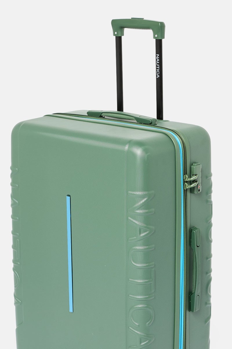 NAUTICA 24-Inch Brand Logo Expandable Check In Spinner Luggage, Olive - Image 3