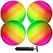 AppleRound كرات ملعب دودج بول بحجم 85 بوصة من أبل - عبوة من 4 كرات مع مضخة واحدة بحجم رسمي لدودج بول ويدبول في المخيمات والمدارس - قوس قزح - Image 3