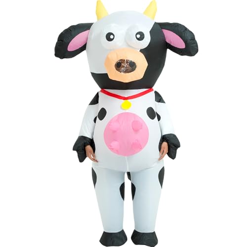 One Casa Inflatable Costume Adult,Blow Up Party Costumes,Full Body Inflatable Cow Costume,Halloween Costumes for Men Women - Image 1