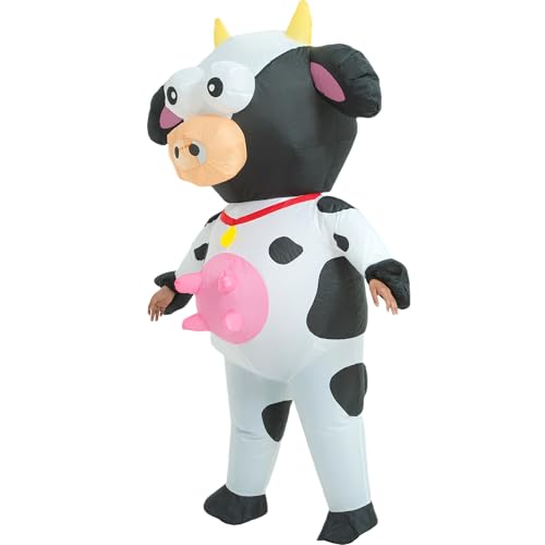 One Casa Inflatable Costume Adult,Blow Up Party Costumes,Full Body Inflatable Cow Costume,Halloween Costumes for Men Women - Image 4