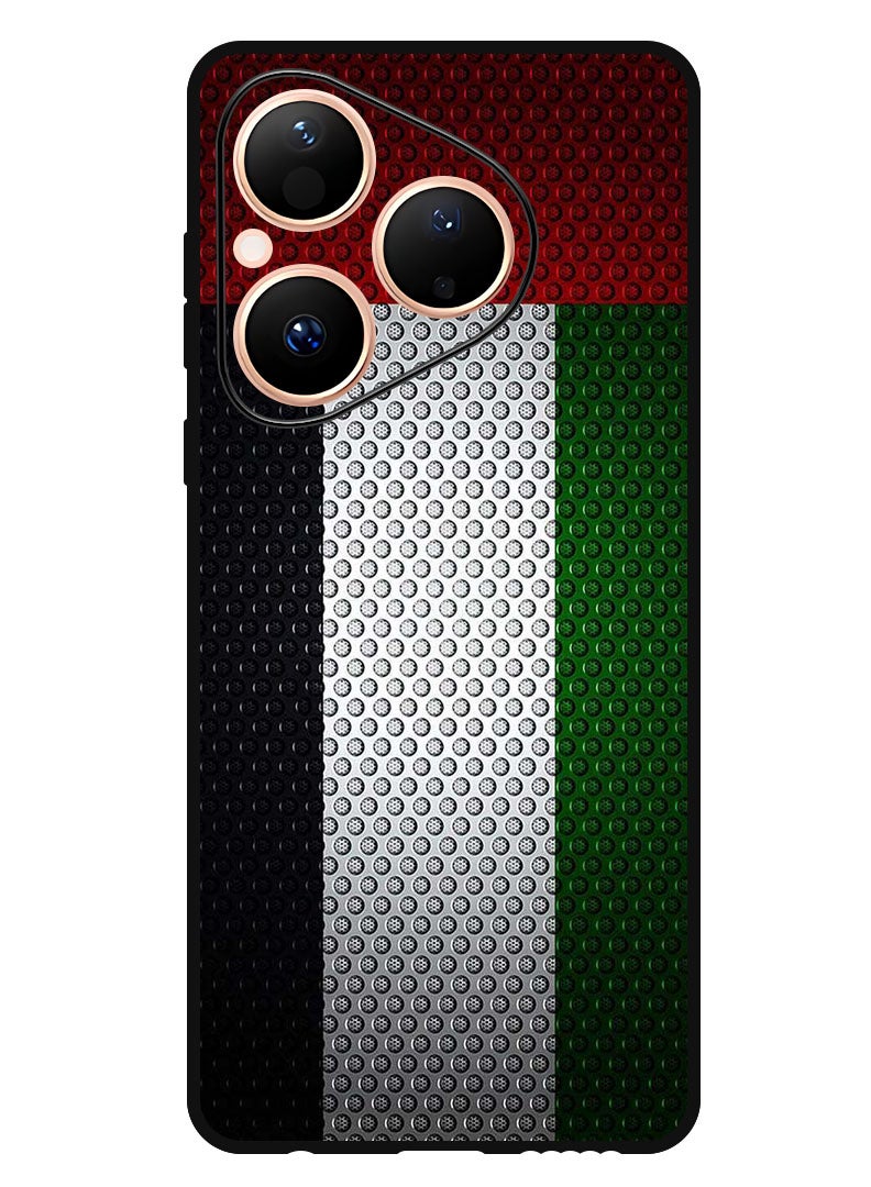 Theodor Case Compatible with Huawei Pura 80 6.6 Inch Protection Shockproof Bumper Cover UAE Flag - Image 1