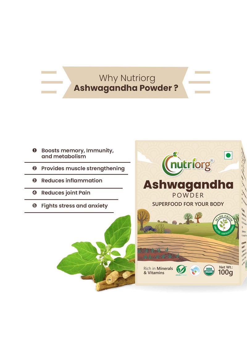 Nutriorg Organic Ashwagandha Root Powder 100 G - Image 4