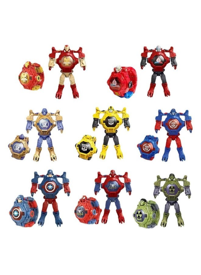Ultraman Spider-Man Children's Projection Watch Cartoon Transformed Robot Kindergarten Gift Electronic Watch For Boys And Girls-Color:Deforming Spider  Shopkeeper Recommended ] - Image 2