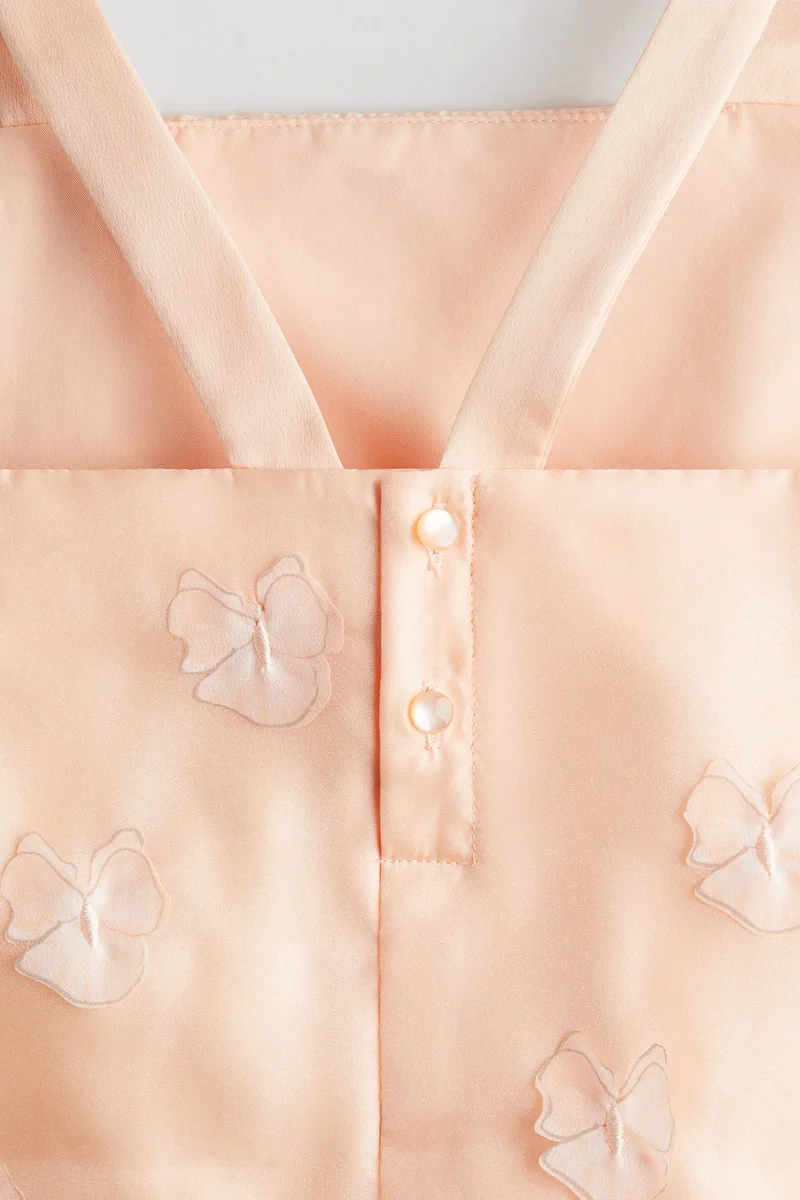 H&M Appliquéd organza dress