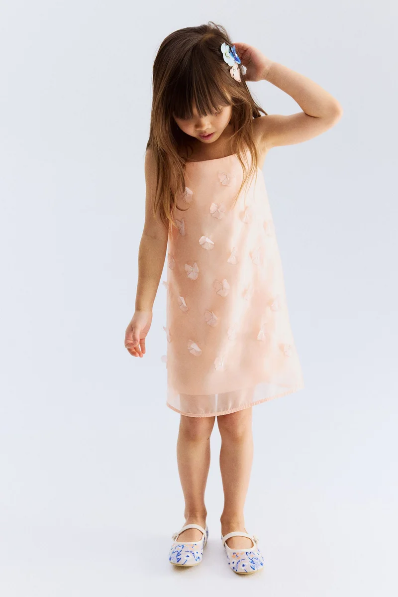 H&M Appliquéd organza dress