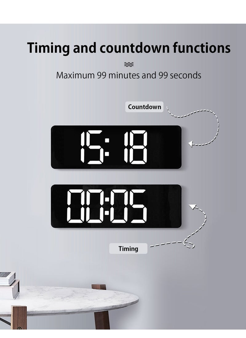 Bonita - Digital Wall Clock Large Display, 16.2 Inch Large Wall Clocks, Modern LED Digital Clock with Remote Control for Living Room Decor - Image 1