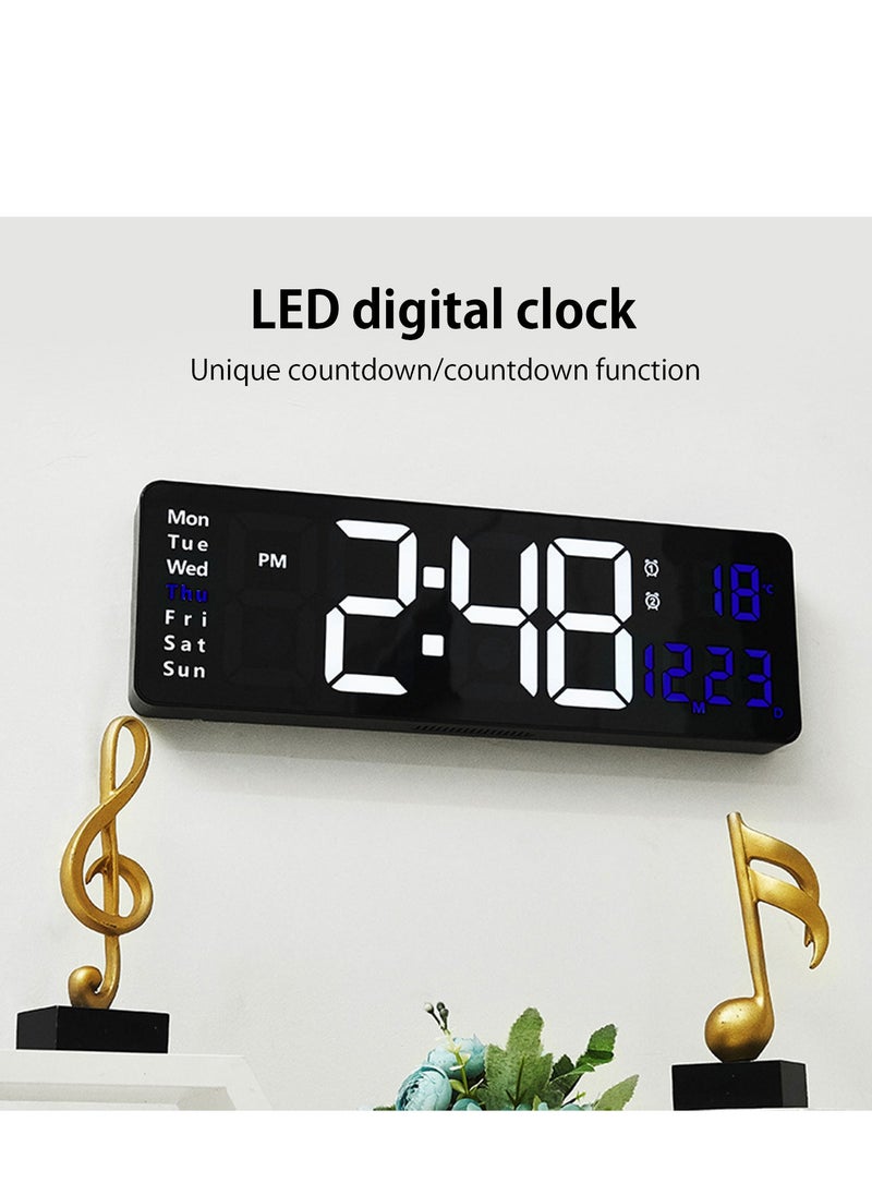 Bonita - Digital Wall Clock Large Display, 16.2 Inch Large Wall Clocks, Modern LED Digital Clock with Remote Control for Living Room Decor - Image 1