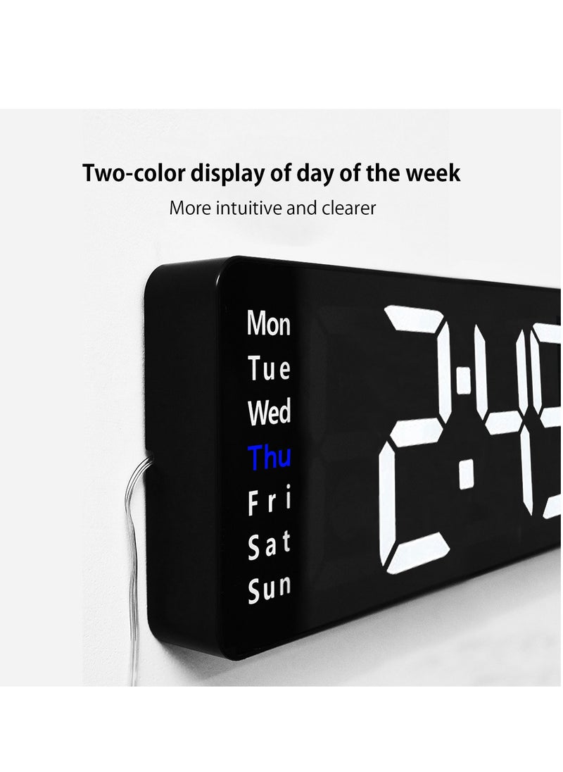Bonita - Digital Wall Clock Large Display, 16.2 Inch Large Wall Clocks, Modern LED Digital Clock with Remote Control for Living Room Decor - Image 1