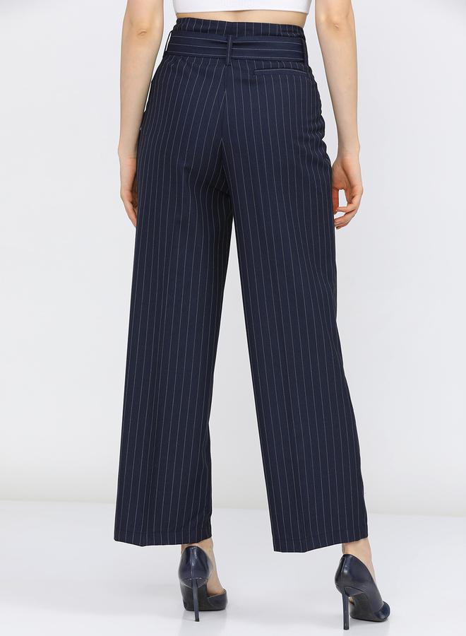 Tokyo Talkies Striped High Rise Trousers - Image 3
