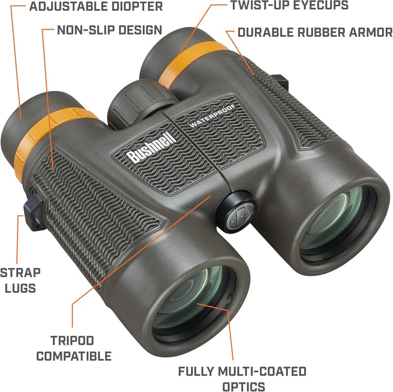 Bushnell مناظير مائية مضغوطة H2O Xtreme 10x42 مع عدسات متعددة الطلاء بالكامل للصيد والإبحار 181042C - Image 2