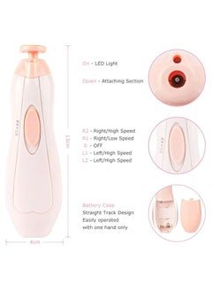 Lupantte Baby Nail Filer and Baby Nail Clippers with Light Set, Lupantte Electric Infant Nail Trimmer Kit, for Newborn Toddler Kids Toes and Fingernails, Polish and Trim  - Image 3