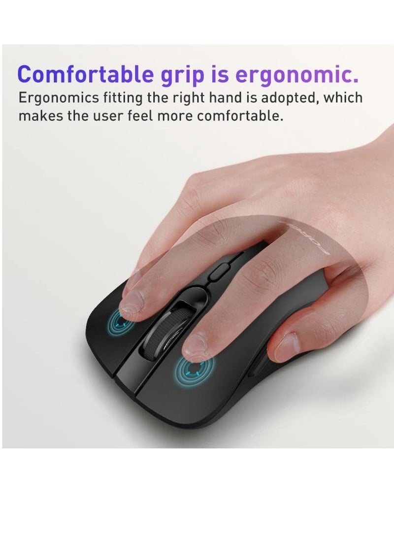 Forev FV-G200 Wireless Mouse – 2.4G Wireless office business – 6 Buttons – energy-saving – 3200DPI  –  Effective Distance 10m – 1x AA Battery included – ON/ OFF Button  | Milk Tea  - Image 4