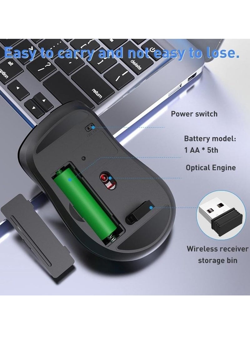 Forev FV-G200 Wireless Mouse – 2.4G Wireless office business – 6 Buttons – energy-saving – 3200DPI  –  Effective Distance 10m – 1x AA Battery included – ON/ OFF Button  | Milk Tea  - Image 5